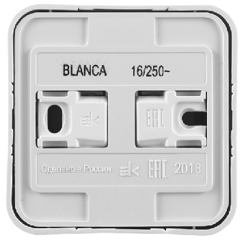 Розетка компактная с заземлением без шторок Blanca Schneider Electric О/У с изолир. пластиной (белый) BLNRA110111