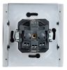 Розетка с крышкой FORTE&PIANO винтовое крепление 16А IP44 FP521 (сталь) FP-R16-16-44-K46