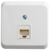 Розетка компьютерная RJ-45 кат. 5E Этюд (белый)  KOMA-001B
