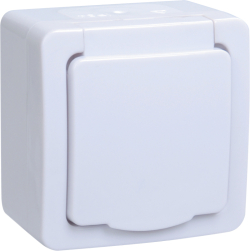 IEK GERMES PLUS РСб20-3-ГПБб роз.1м с з/к о/у IP54 (цвет крышки:белый) ERMP12-K01-16-54-EC