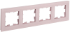 Рамка 4-м BRITE DECOR Розовый матовый стекло РУ-4-2-Бр BR-M42-G-31-K14