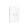 Розетка компьютерная двойная RJ45 кат.6 SE Systeme Infinity (арктический лед) FSE000188