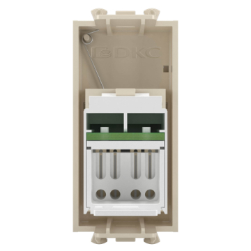 Компьютерная розетка DKC Avanti RJ-45 модульная кат. 5е (ванильная дымка) 4405461