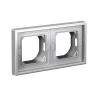 Рамка двухместная влагозащищенная IP 44 ArtGallery (алюминий) GAL440302