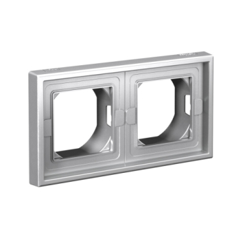 Рамка двухместная влагозащищенная IP 44 ArtGallery (алюминий) GAL440302