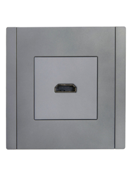 Розетка HDMI IEK FORTE&PIANO FP540 (сталь) FP-H10-K46