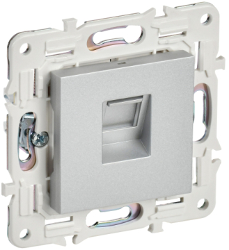 Розетка компьютерная IEK SKANDY RJ45 кат.5E SK-K01S (серебряный) SK-K10-1-K23
