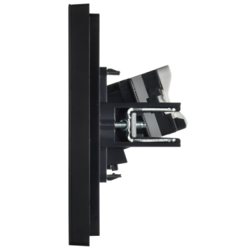 Розетка компьютерная двойная RJ45 FORTE&PIANO кат.5E FP133M (металл черный) FP-K20-1-M-K02