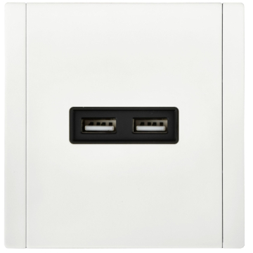 Розетка USB A+A FORTE&PIANO 3,1А FP249M (металл белый) FP-U21-D31-M-K01