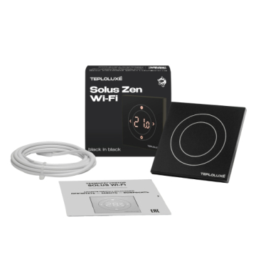 Теплолюкс Терморегулятор электронный Solus Zen Wi-Fi (черный/черный) 100000379400