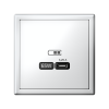 Розетка USB ArtGallery тип С высокоскор. заряд 65W QC PD (белый) GAL000127