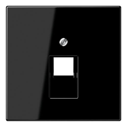 Накладка 1-ая компьютерной/телефонной розетки Jung LS (Черный) LS969-1UASW