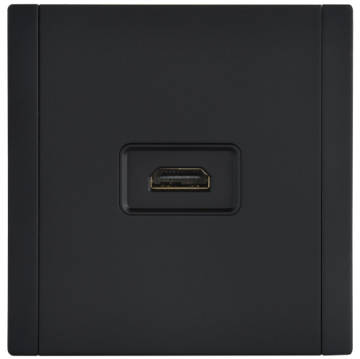 Розетка HDMI IEK FORTE&PIANO FP140M (металл черный) FP-H10-M-K02