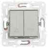 Выключатель жалюзи IEK SKANDY 10А SK-V12N (никель) SK-V15-0-10-K50