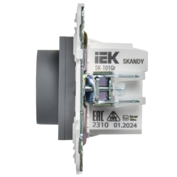 Термостат IEK SKANDY электронный с индикацией SK-T01Gr (серый) SK-RT11-K03