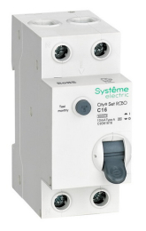 Дифференциальный автомат Systeme Electric City9 Set 1P+N 16A 10mA тип A 6 kA (х-ка C) C9D61616
