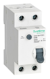 Дифференциальный автомат Systeme Electric City9 Set 1P+N 40A 30mA тип A 6 kA (х-ка C) C9D65640