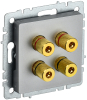 Акустическая розетка BRITE сталь РА10-БрС BR-S40-K46