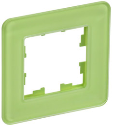 Рамка 1-м скругленная BRITE DECOR Эко грин матовый стекло РУ-1-2-Бр BR-M12-G-41-K06
