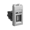 Розетка DKC Avanti USB 2.0 тип А-А 1 модуль (закаленная сталь) 4404401