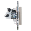 Розетка компьютерная IEK SKANDY RJ45 кат.5E SK-K01Sh (шампань) SK-K10-1-K37
