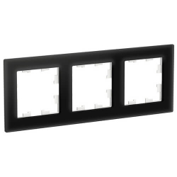 Рамка AtlasDesign трехместная (черный стекло) ATN321003