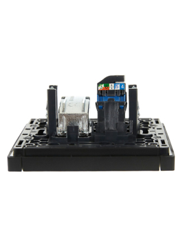 Розетка TV+RJ45 кат.6 FORTE&PIANO FP137 (черный) FP-AK20-2-K02