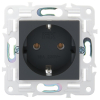 Розетка IEK SKANDY с заземлением без шторок 16А SK-R05G (графит) SK-R11-16-K53