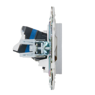 Розетка TV+RJ45 кат.6E IEK SKANDY SK-A15S (серебряный) SK-AK20-2-K23