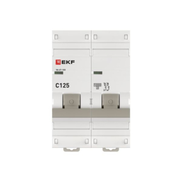 Автоматический выключатель EKF PROXIMA ВА 47-100 2Р 125А 10кА (х-ка C) mcb47100-2-125C-pro