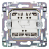 Выключатель 2-клавишный IEK SKANDY 10А SK-V04Gr (серый) SK-V20-0-10-K03