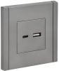 Розетка USB A+C FORTE&PIANO 3,1А FP550 (сталь) FP-U22-D31-K46