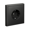 Розетка ArtGallery с заземлением со шторками быстрозажим. клем. 16А (базальт) GAL001445S