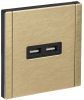 Розетка USB A+A FORTE&PIANO 3,1А  FP649M (металл шампань) FP-U21-D31-M-K37