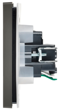 Розетка с крышкой FORTE&PIANO безвинтовые зажимы 16А IP44 FP319 (серый) FP-R16-16-1-44-K03