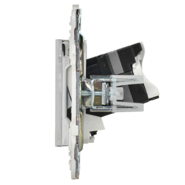 Розетка компьютерная двойная IEK SKANDY RJ45 кат.5E SK-K03N (никель) SK-K20-1-K50