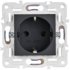 Розетка IEK SKANDY с заземлением со шторками 16А SK-R04T (титан) SK-R14-16-K48