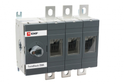 Рубильник EKF TwinBlock 250A 3P без рукоятки управления tb-s-250-3p
