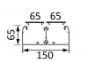 Кабельный канал Legrand DLP 65х150 с двумя крышками 65мм и несущей перегородкой 010433+010521+010473