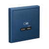 Розетка USB ArtGallery тип С высокоскор. заряд 65W QC PD (аквамарин) GAL001127