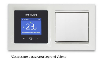 Термостат Thermoreg TI-970 Design 16А с цветным экраном (черный/белый) Thermoreg TI-970
