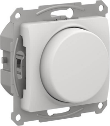 Светорегулятор 400Вт Glossa поворотно-нажимной LED, RC (белый) GSL000123