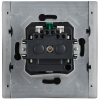 Розетка с крышкой FORTE&PIANO безвинтовые зажимы 16А IP44 FP719M (металл никель) FP-R16-16-1-44-M-K50