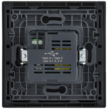 Розетка USB A+C FORTE&PIANO 3,1А  FP750M (металл никель) FP-U22-D31-M-K50