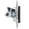 Розетка компьютерная IEK SKANDY RJ45 кат.5E SK-K01G (графит) SK-K10-1-K53