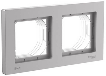 Рамка двухместная влагозащищенная AtlasDesign (алюминий) ATN440302