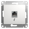 Телефонная розетка Glossa (белый) GSL000181T