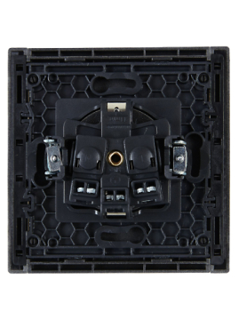 Розетка с заземлением FORTE&PIANO винтовое крепление 16А FP516 (сталь) FP-R11-16-K46