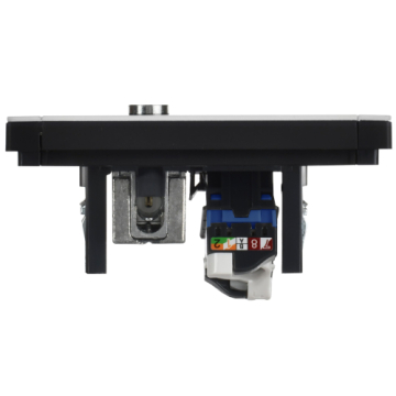 Розетка TV+RJ45 кат.6 FORTE&PIANO FP237M (металл белый) FP-AK20-2-M-K01