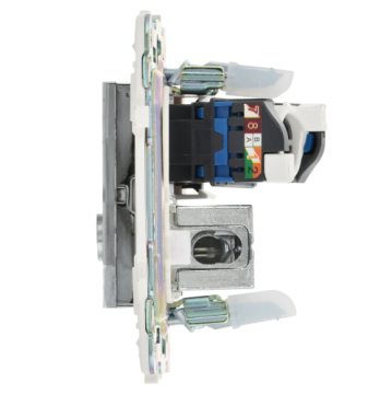 Розетка TV+RJ45 кат.5E IEK SKANDY SK-A14N (никель) SK-AK20-1-K50